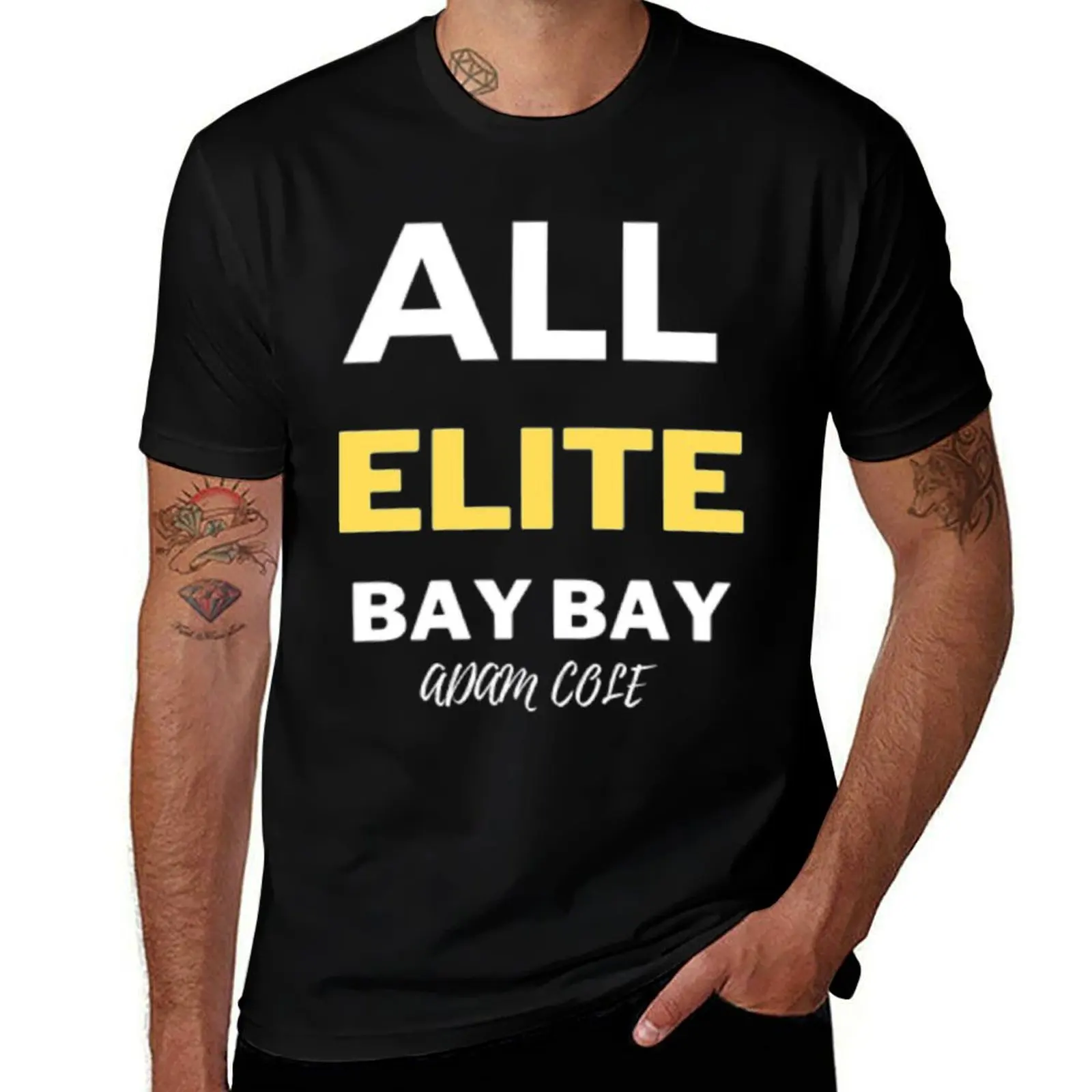 

Adam cole (All Elite Bay Bay) T-Shirt men t shirt cotton 100% man t shirt summer T-Shirt