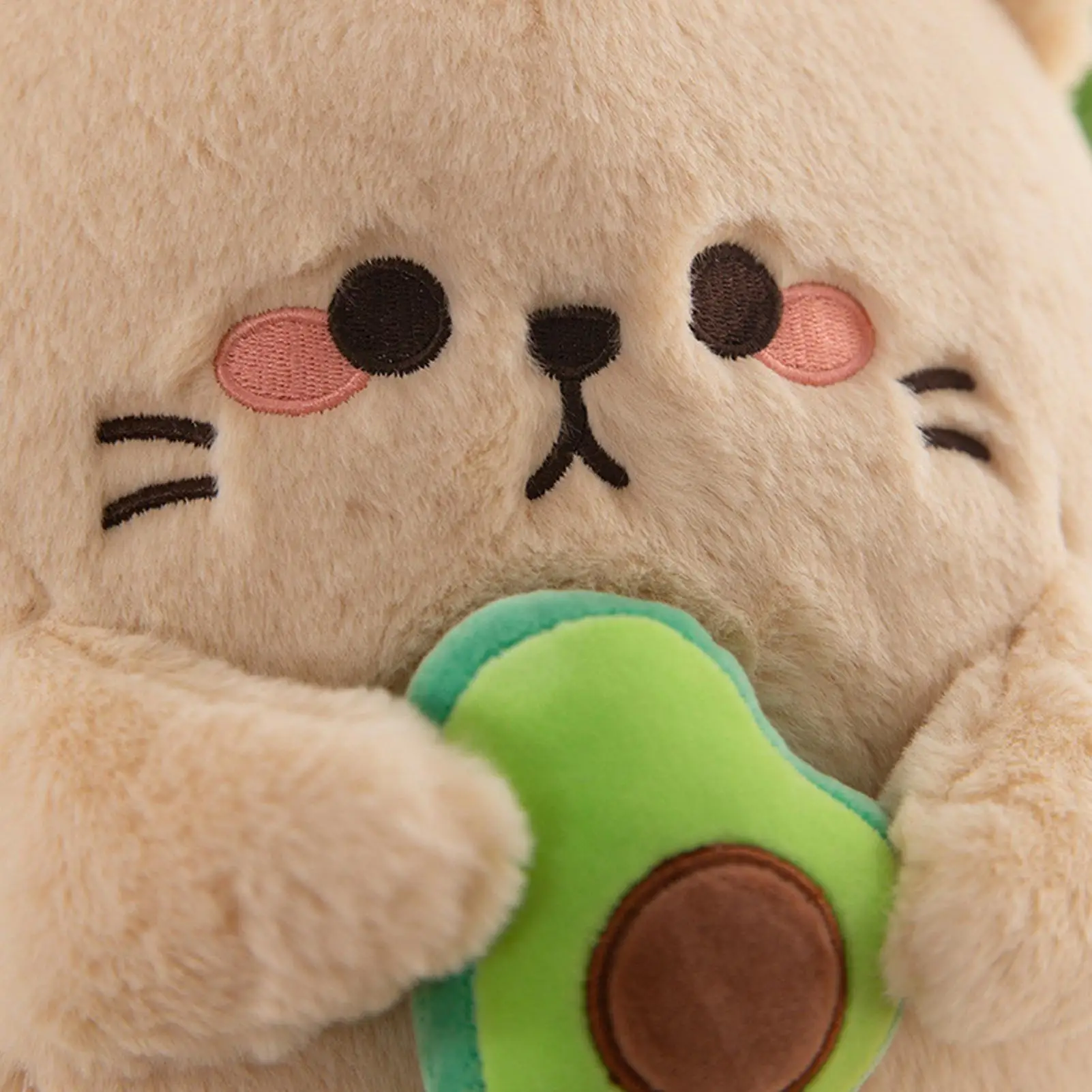 

Мягкая плюшевая кошка, мягкая обнимающаяся подушка, 13,78 дюймов, плюшевые игрушки с авокадо для взрослых, друзей, сна, спальни, гостиной