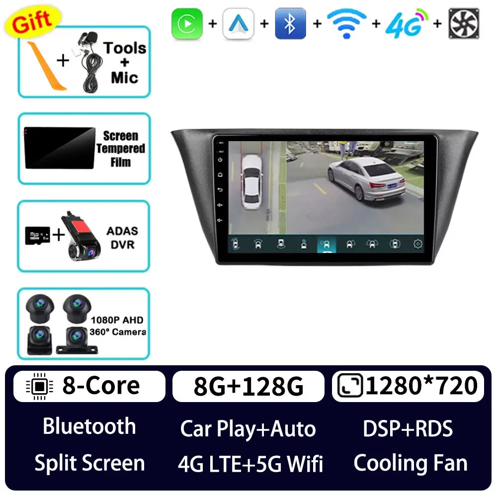 Android 15 Autoradio Voor Iveco Daily 6 2014 - 2022 Navi Head Unit QLED GPS Multimedia Speler BT Draadloze Carplay Video Head Unit