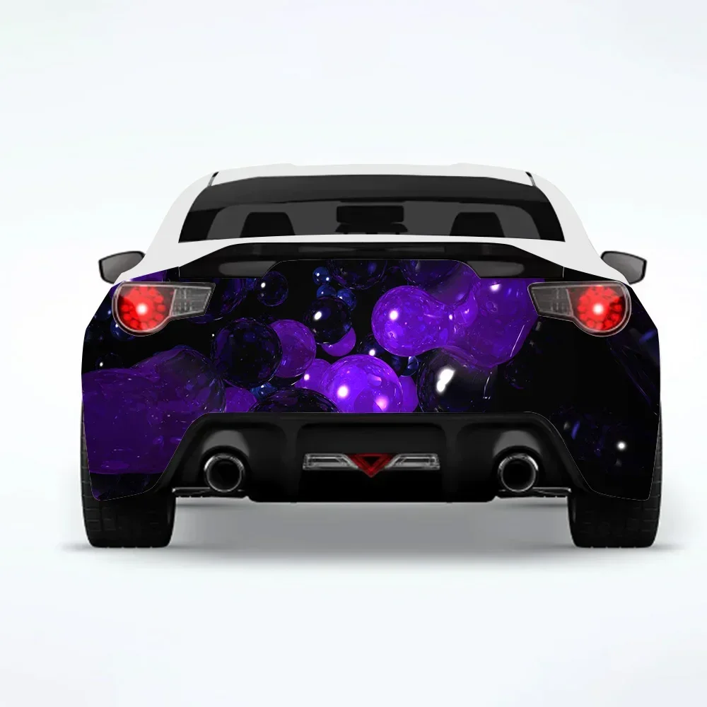 

Abstract - Purple Car Rear Wrap Car Stickers vehicle Decal Creative Sticker Car-Body Appearance Modification Decor Stickers
