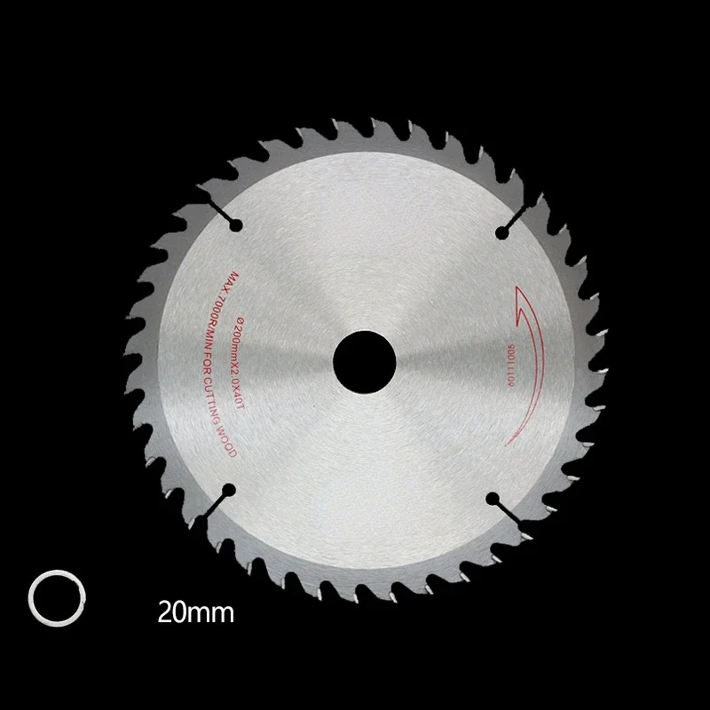 TCT 목공 원형 톱날, 200mm TCT 톱날, 아크릴, 플라스틱, 목재 절단, 내부 보어 25.4, 20mm, 200x2.0x25.4mm