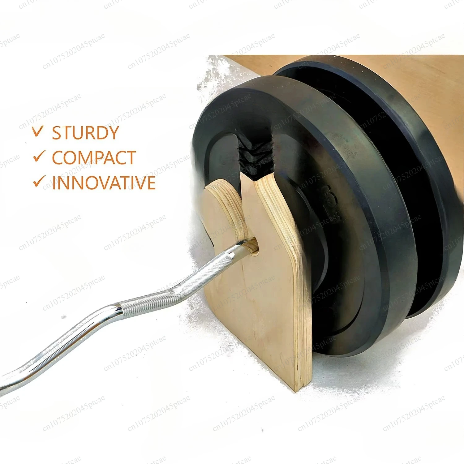 For Loading Unloading Change Barbell Plates Wooden Barbell Jack, Portable with Non-Slip Handle