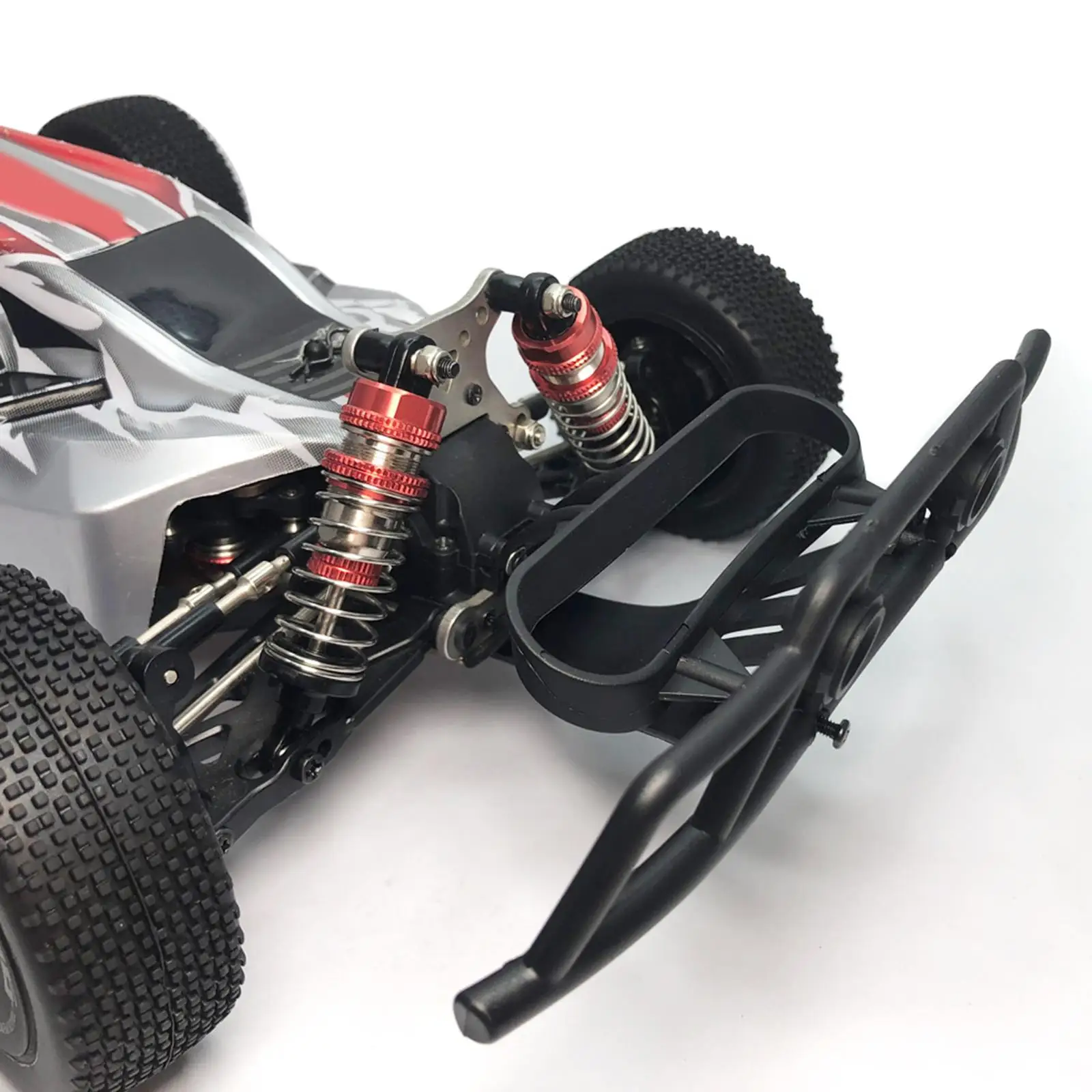 Front Bumper with Headlights Crash Buffer Bumper DIY Repalce for 144010 144001 124017 124019 1:14 RC Car Accessories Parts view 6