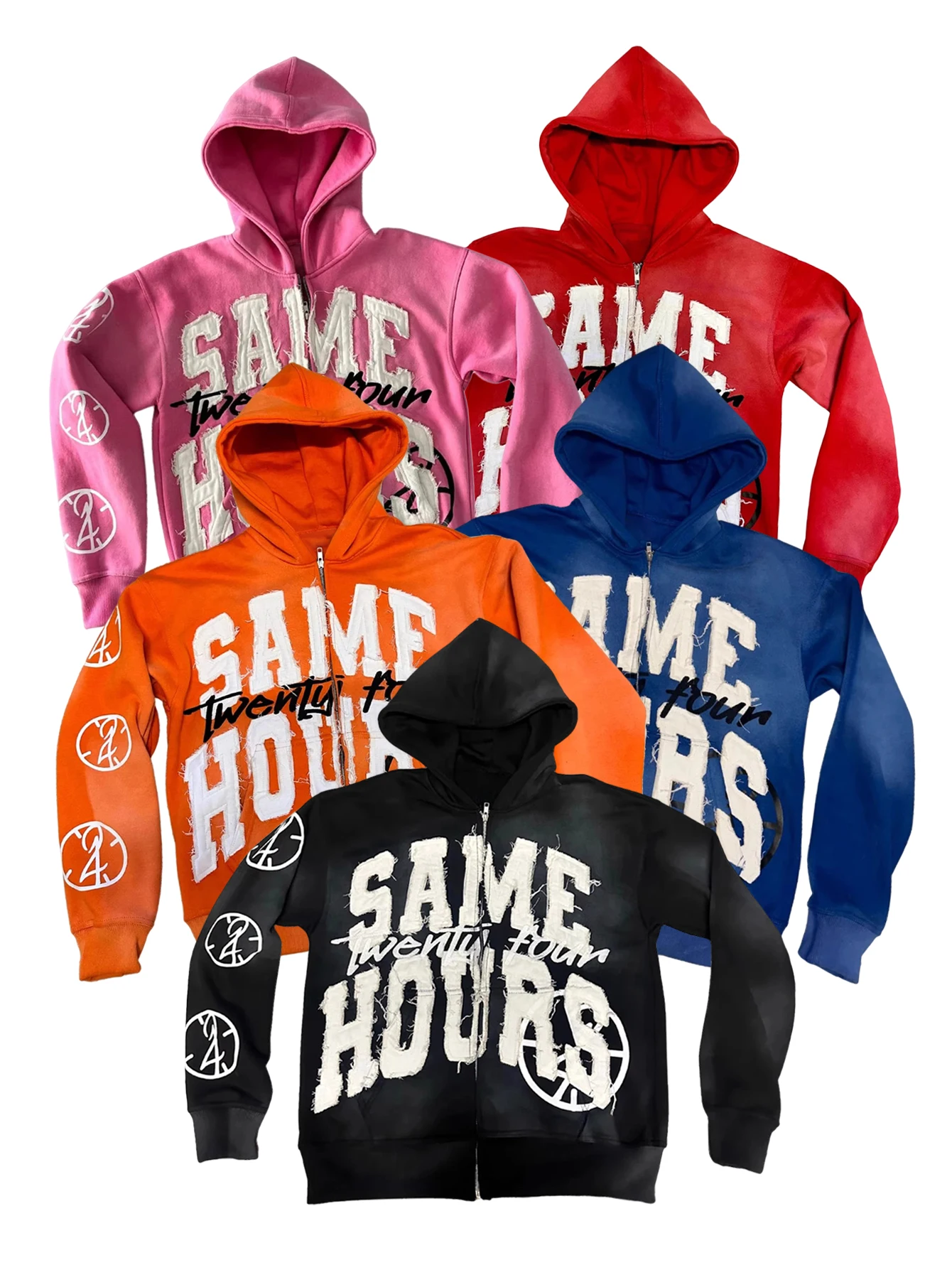 

SAME HOURS Zip Up Hoodies for Women Y2K Cute Fall Jackets Street Hip-hop Style Red Jacket Unisex