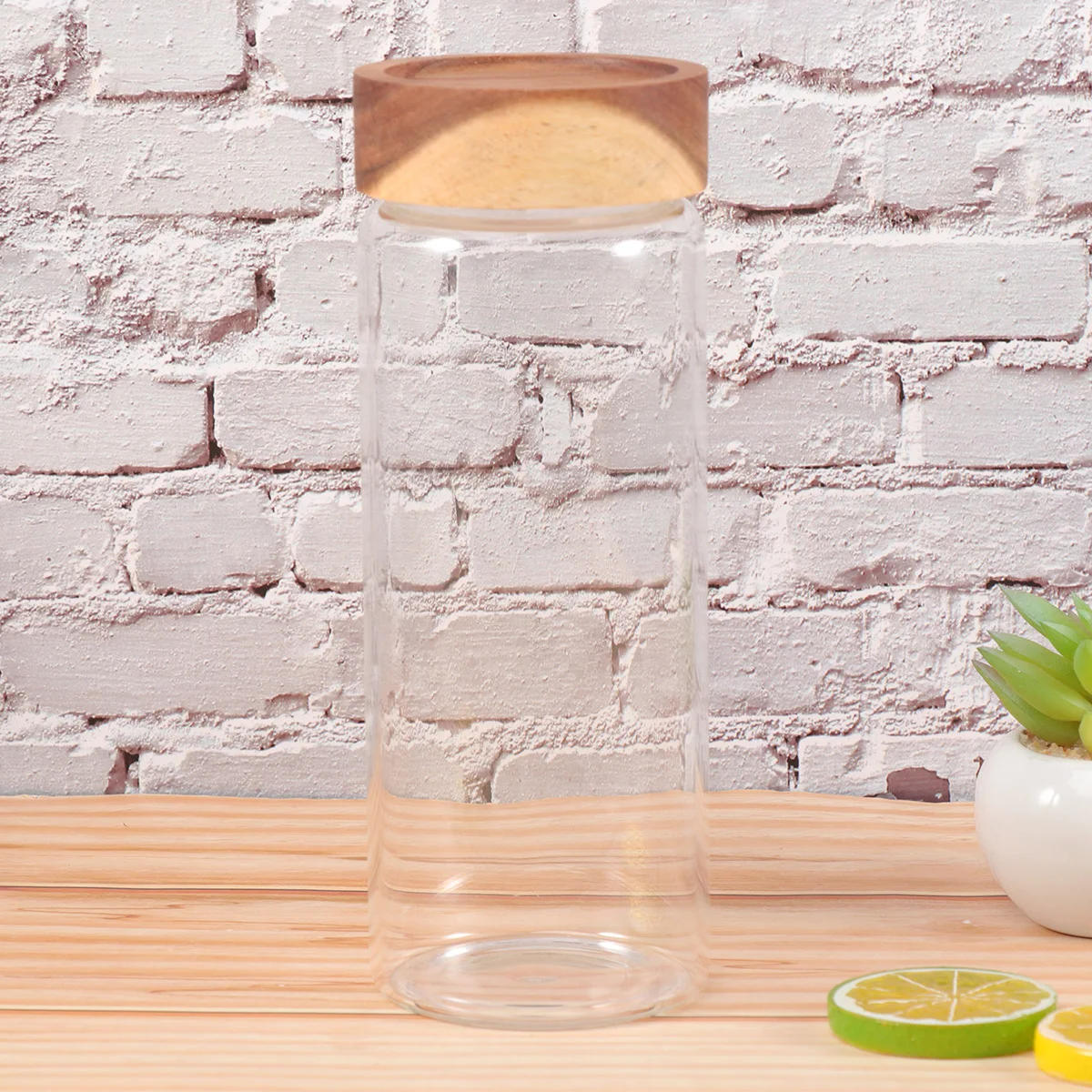 

1pc Glass Sealed Food Storage Container 80X200Mm 800Ml Transparent Moisture Proof Kitchen Pantry Organizer For Dry Goods Premium