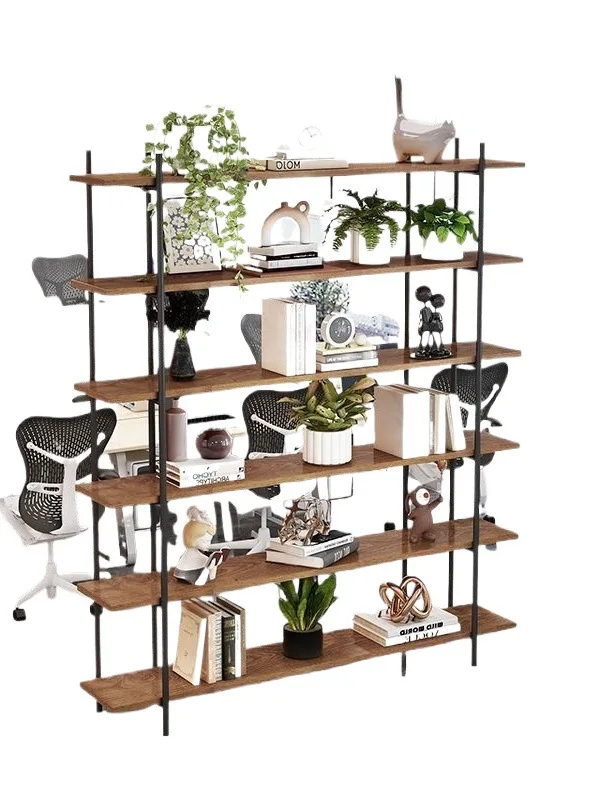 

Shelf, floor-to-ceiling household, wrought iron multi-layer storage bookcase