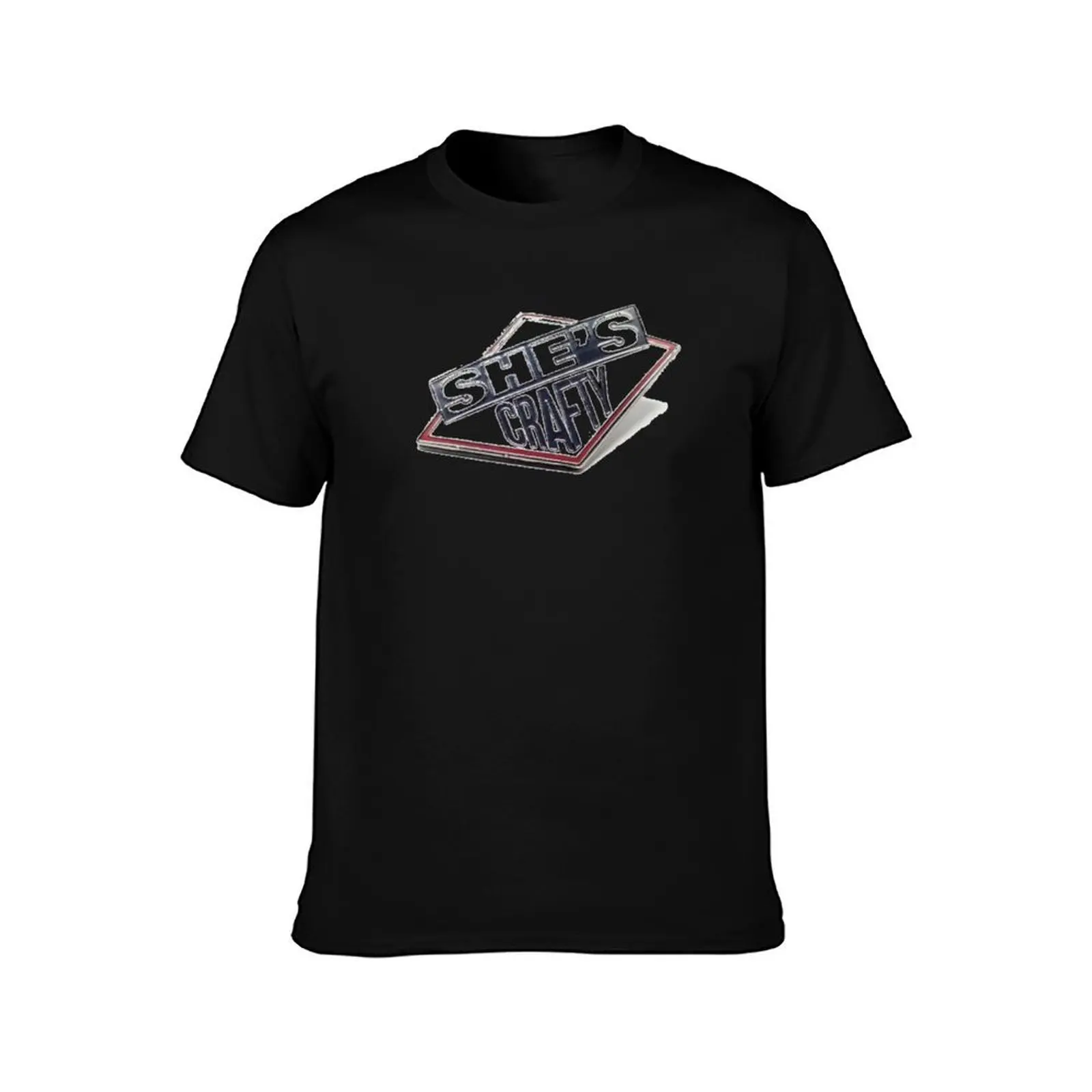 RARE: She’s Crafty - Distressed Retro Look T-Shirt Plus Size Outdoor Casual Top T-Shirt