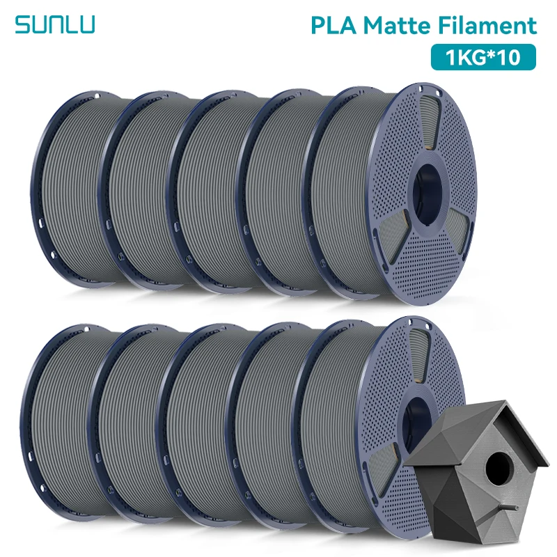 SUNLU PLA Matt 10KG1,75mm ±0,03mm 1KG/2,2LBS 3D-Drucker-Filament PLA Hohe Transparenz Schnelle 2-7 Tage Lieferung RoHS Reach