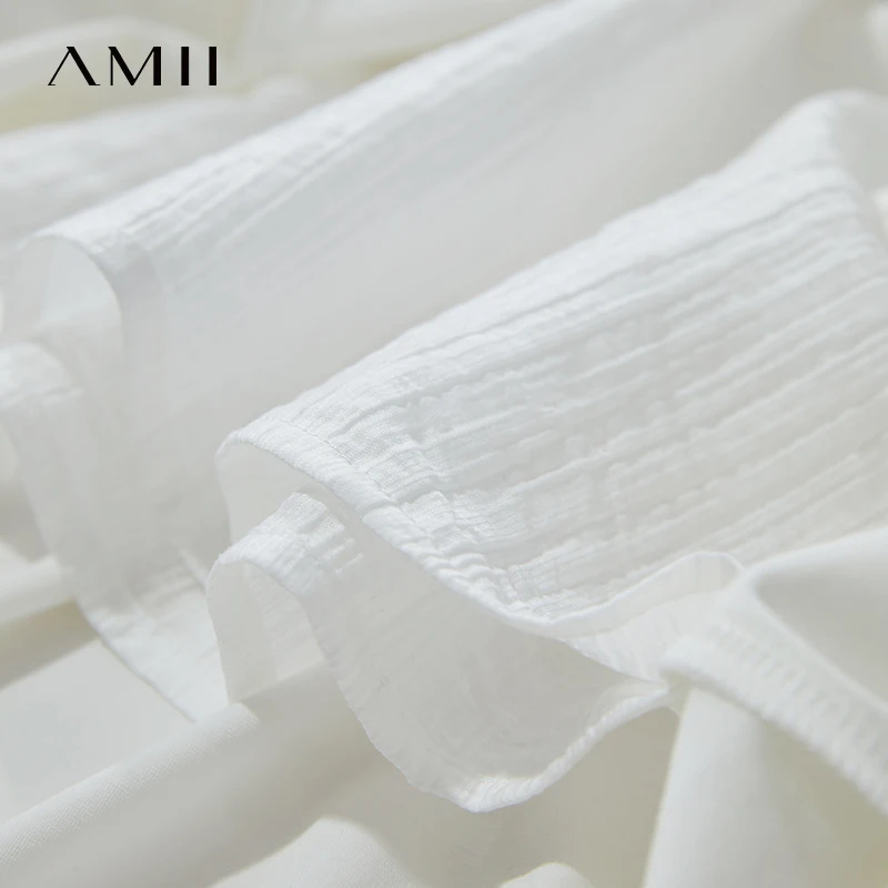 Amii minimalistische casual jurk dames 2023 zomer nieuwe kantoor dame lichte luxe mouwloze gebreide midi-jurken met trekkoord 12542115