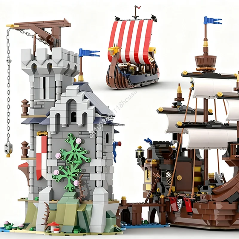 3320 個 MOC バトルフォートファルクランド城モデルビルディングブロックおもちゃ建築子供レンガ創造的な教育クリスマスギフト