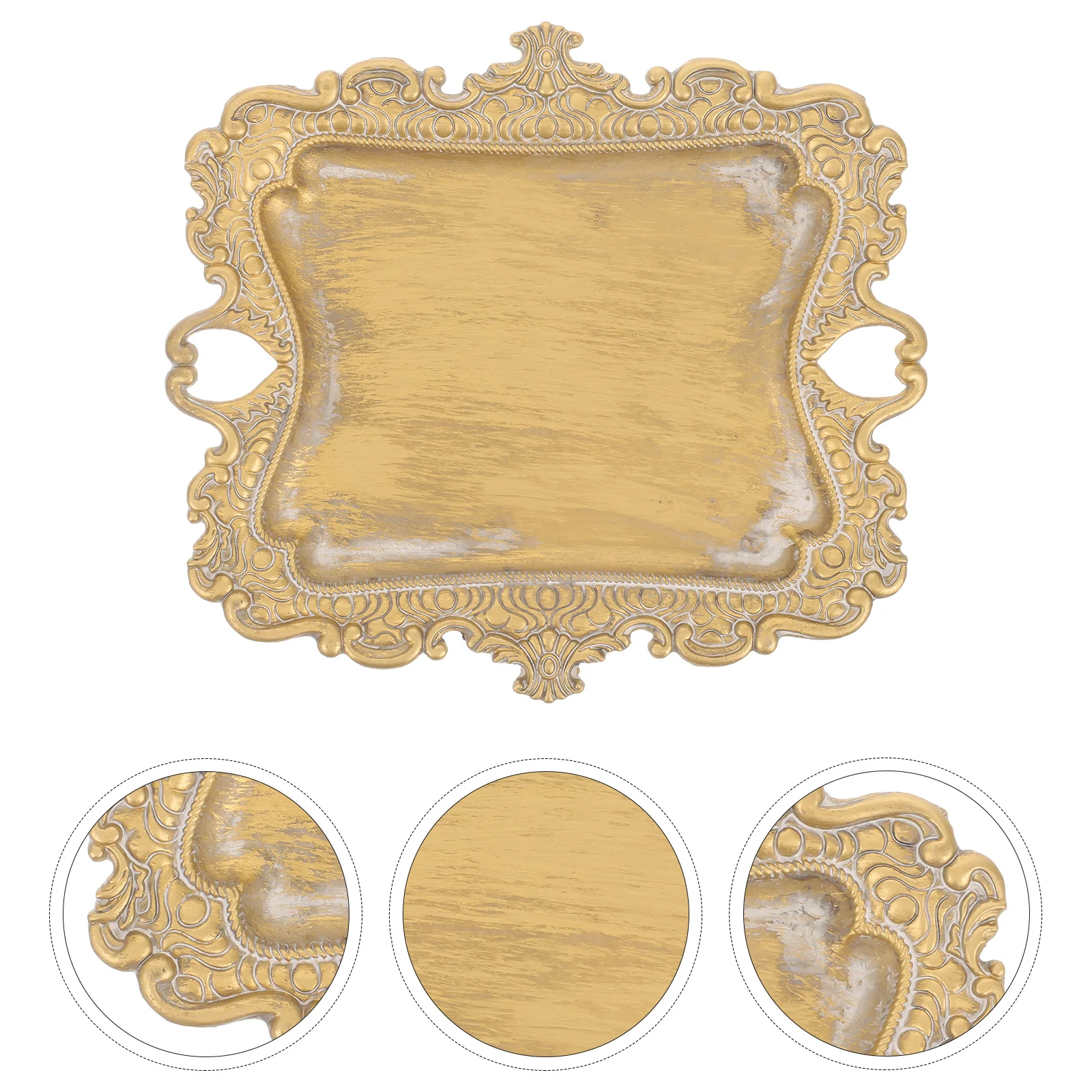 Винтажный металлический поднос для ювелирных изделий, практичный держатель для колец, органайзер для демонстрации ювелирных изделий, мелкие предметы, настольное блюдо для хранения безделушек