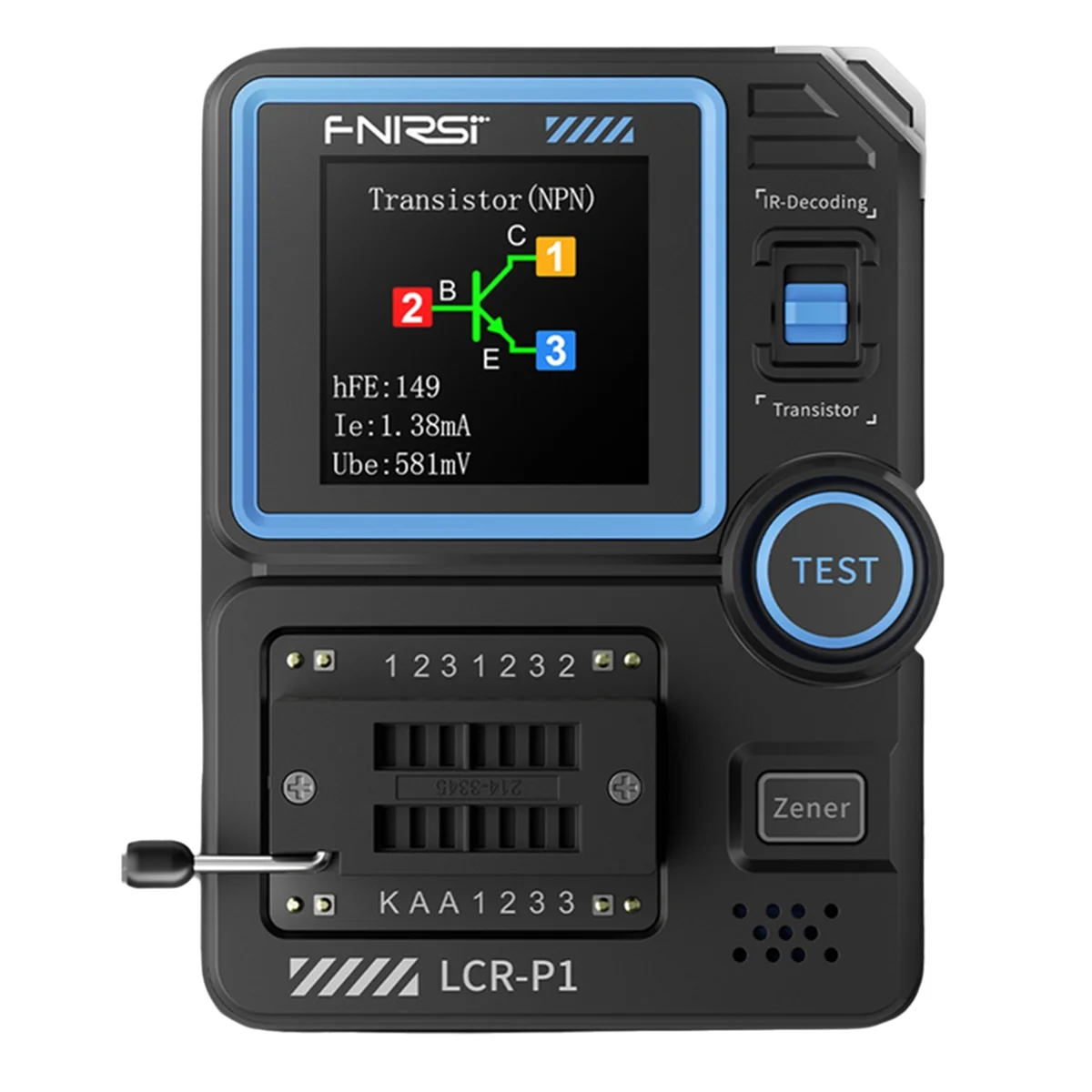 New FNIRSI LCR-P1 Transistor Tester Capacitor Resistor MOS Field Effect Transistor Electronic Component Detection