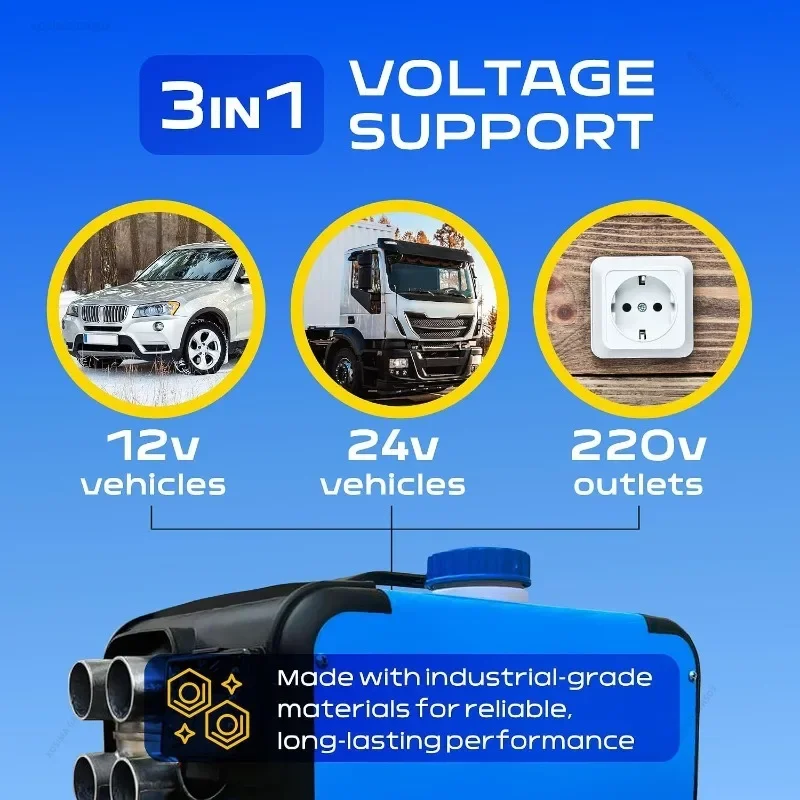 Car Parking Heater Air Diesel Heater 12V 24V 220V Car Heater Warmer LCD Remote Control Heating Remote Control Engine Preheater
