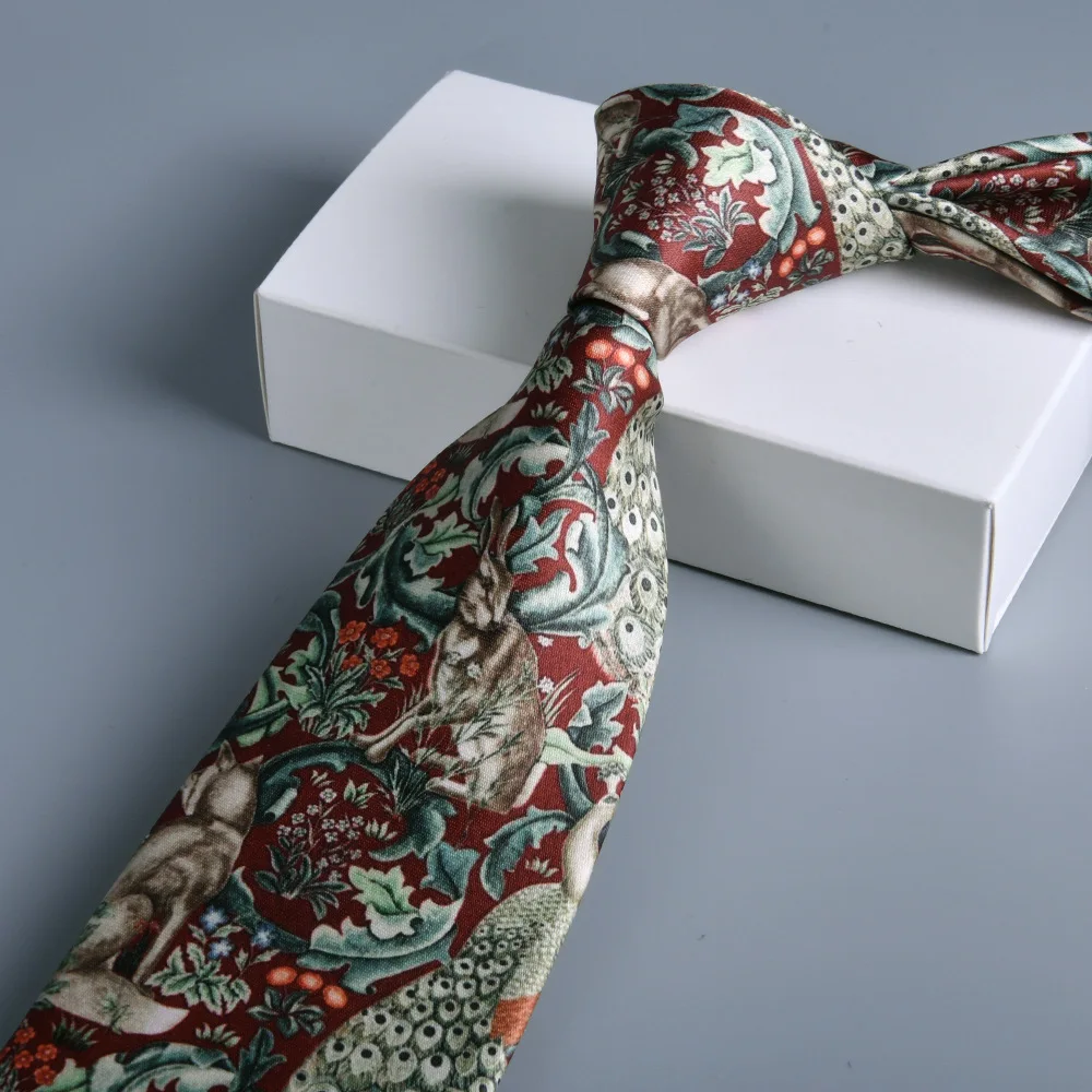 Vintage Seide Krawatten Herrenmode 8cm Blume Blumen Krawatte für Männer Hochzeit Business Meeting Gravata Soft Printing Krawatte wed Geschenke – Detail 8