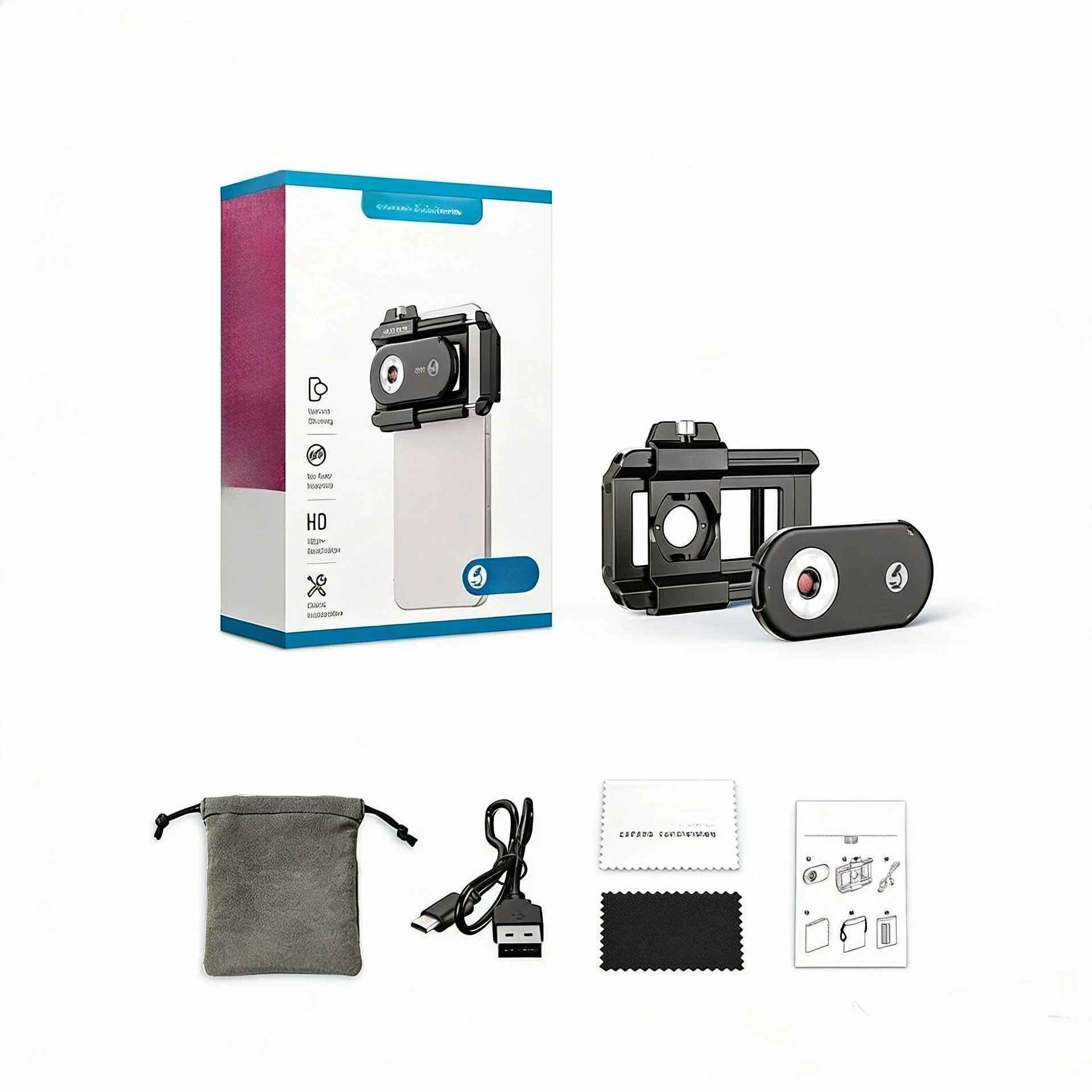 A Key to Curiosity: Quick-Attach Phone Microscope. New Discoveries Daily, Unlock a Micro World from Your Screen to Reality.