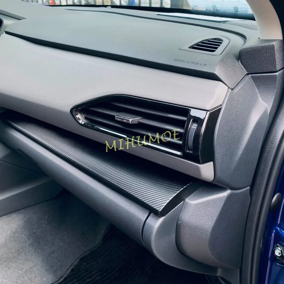 For Subaru Crosstrek Impreza 2024 2025 Interior Center Console Side Air Vent Cover Trims Glossy Black Accessories