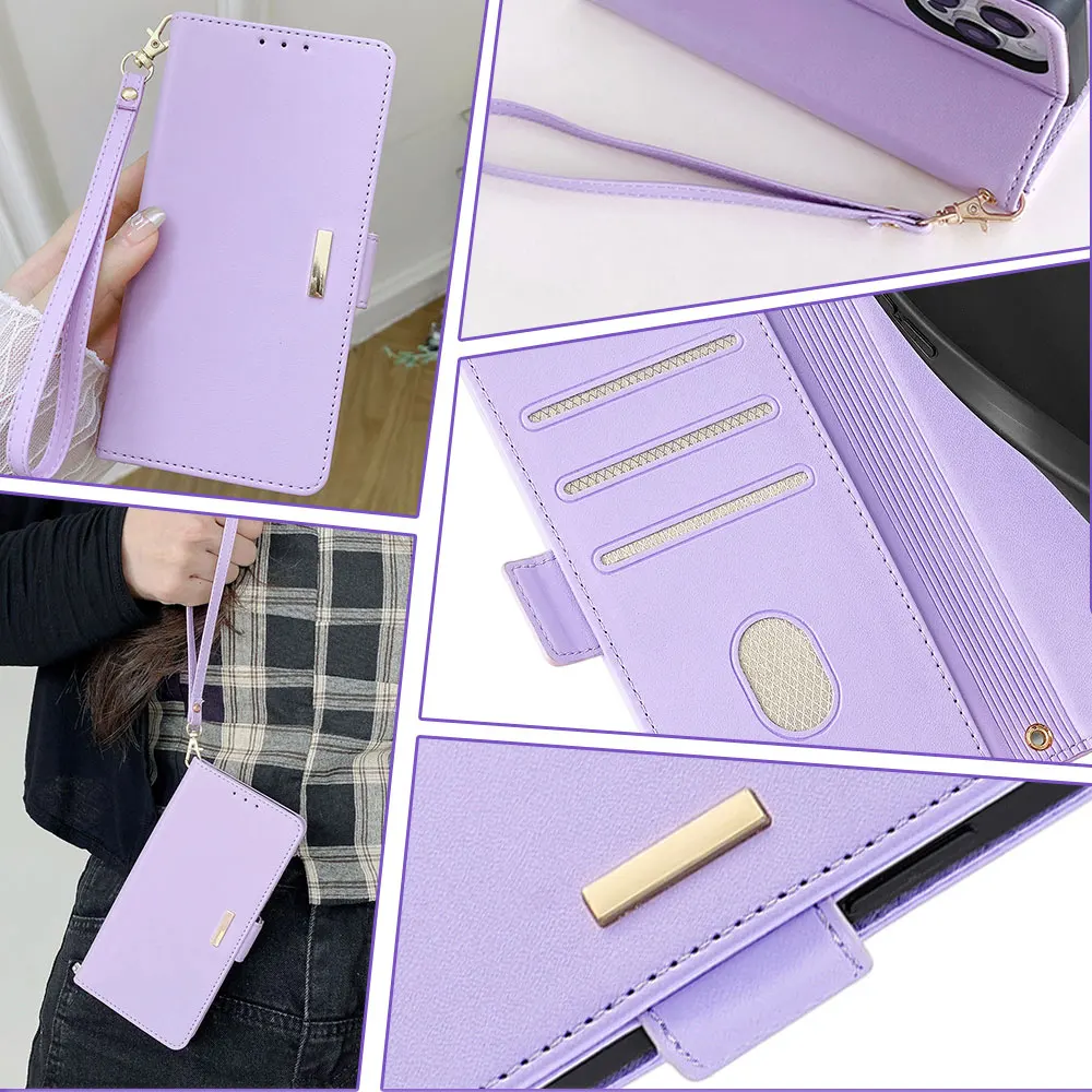 Magnetic Side Buckle Leather Flip Wallet Case for Xiaomi Poco X8 Pro poco X7 Pro Poco X6 X5 X4 X3 Pro GT Cover RFID Blocking view 4