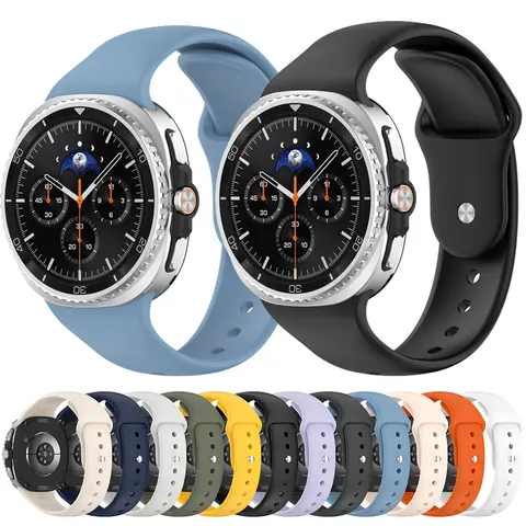 LIGE 신형 1100mAh 초대용량 배터리 남성 스마트워치 1.7인치 HD 블루투스 통화 나침반 LED 플래시라이트 3ATM 스포츠 스마트워치 남성용 8 삼성 갤럭시 워치 8 클래식 46mm용 실리콘 스트랩, 갤럭시 워치 8 40mm 44mm용 부드럽고 편안한 교체용 손목 밴드