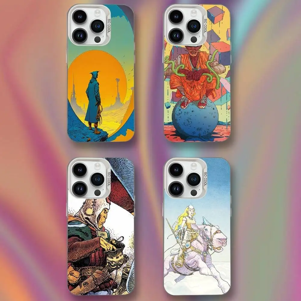 

Art M-Moebius Phone Case For iPhone 16,15,14,13,12,11,Mini,Pro,SE,XS,MAX White Matte Shockproof Cover