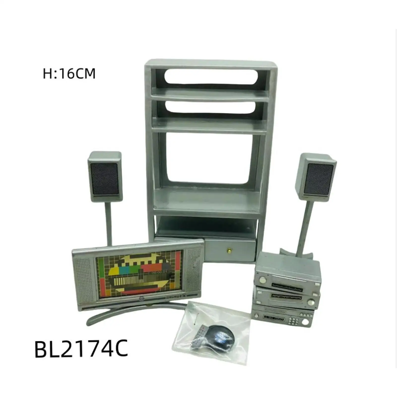 Set di altoparlanti miniature per case delle bambole 1/12 Strumenti fai-da-te Mobili in miniatura creativi Altezza 16 cm