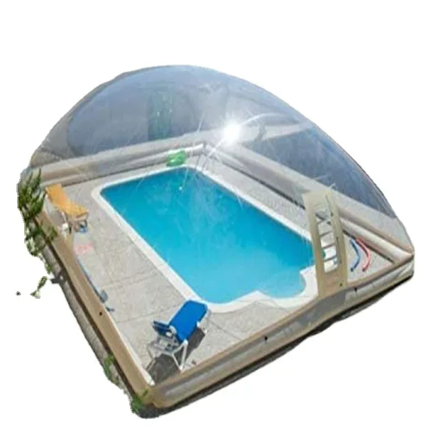 

Winter Outdoor Inflatable Swimming Pool Cover , Inflatable Water Pool Bubble Cover Clear Dome Tent for Garden POOL