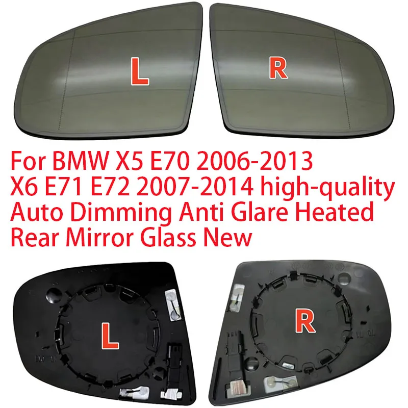 

For BMW X5 E70 2006 2007 2008 2009-2013 X6 E71 E72 2007-2014 high-quality Auto Dimming Anti Glare Heated Rear Mirror Glass New