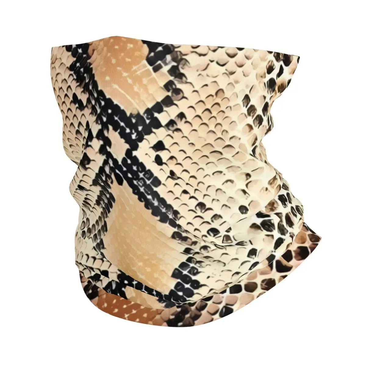 Snakeskin Scarf Neckerchief Neck Face Mask Polyester