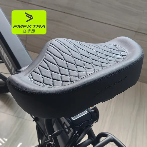 Imagen 2 del producto Cojines de asiento de bicicleta de montaña agrandados y gruesos, sillines impermeables para bicicleta eléctrica, cojines de asiento trasero grandes para bicicleta plegable