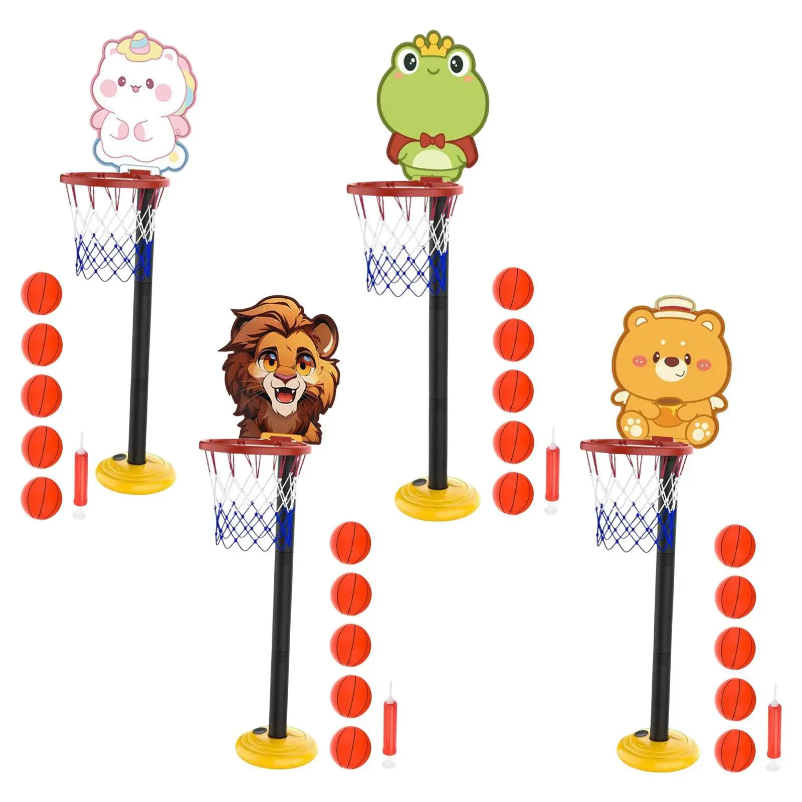 Kinder-Basketballkorb-Set, Basketball-Ständer, Korb für den Rasen von Indoor-Mädchen