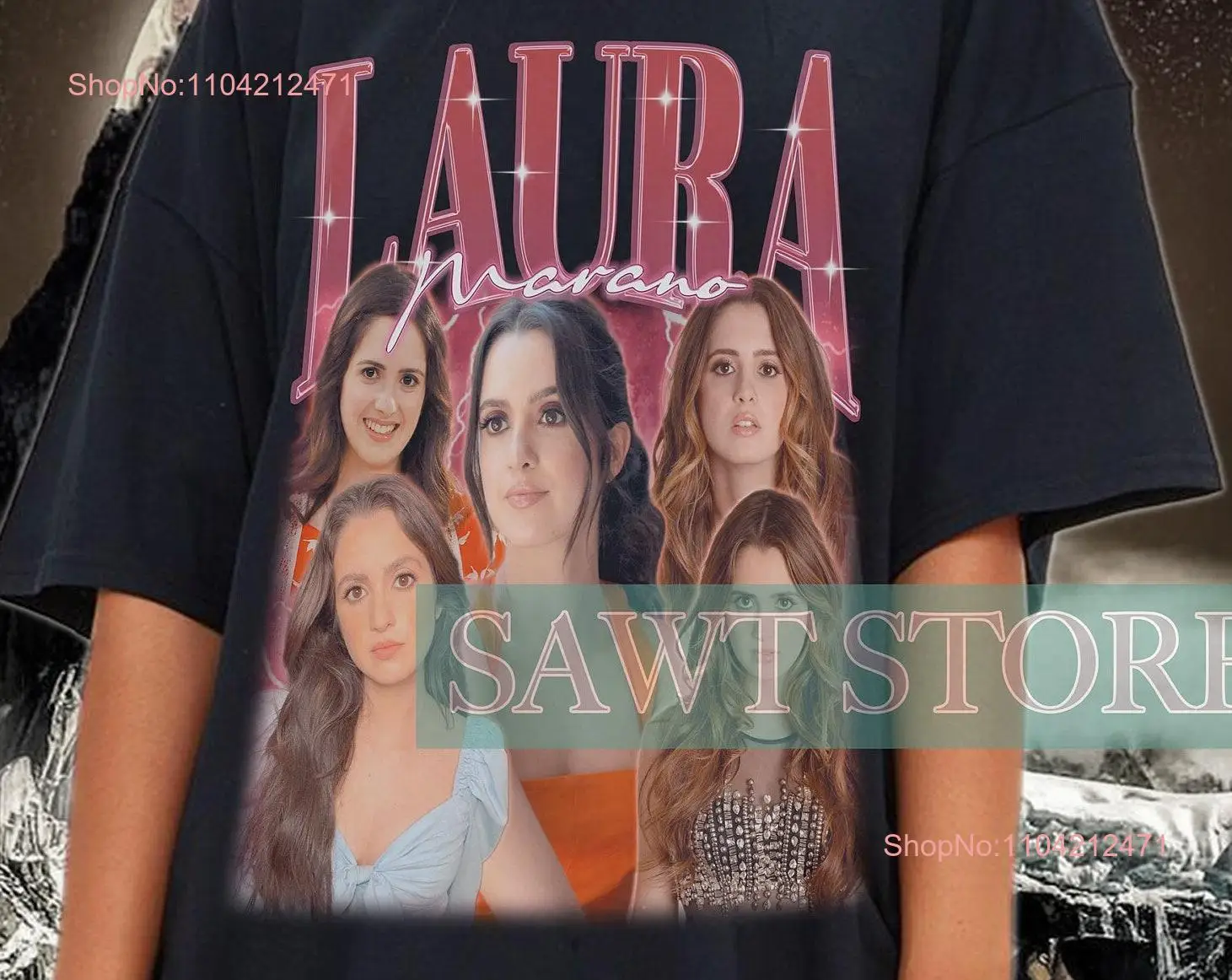 LAURA MARANO Винтажная футболка Homage Fan Ретро Свитер 90-х годов Мерч с длинными или короткими рукавами