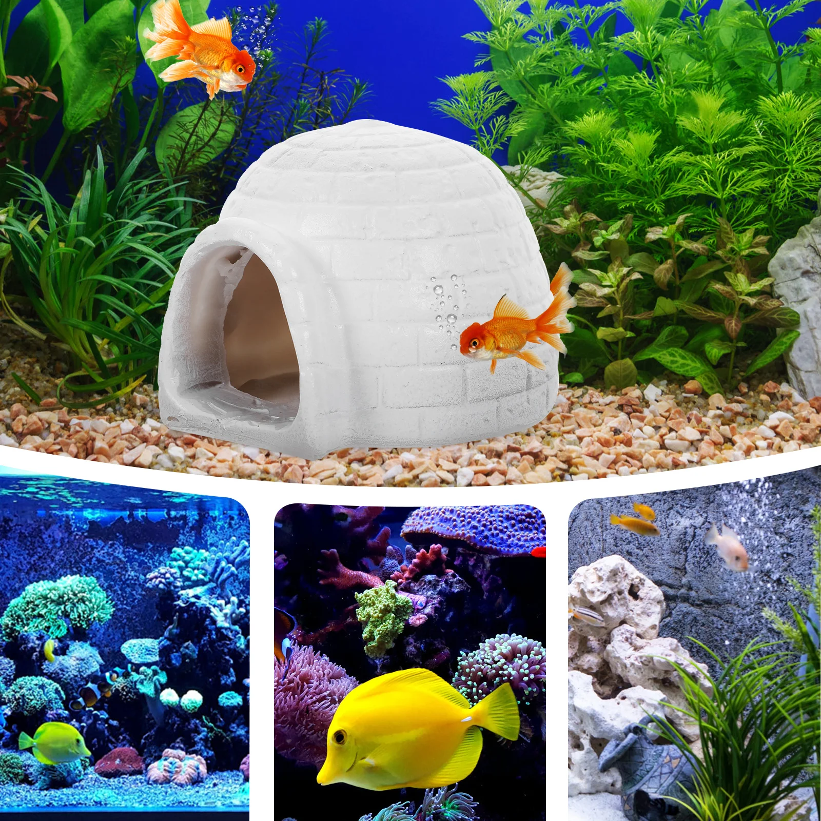 

Resin Igloo Polar Hideout Aquarium Landscape Decoration Small Exquisite Igloo Tank Ornament Creative Decorative Statue