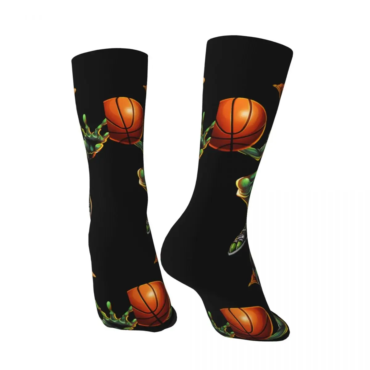 Play Men's Socks Vintage Harajuku A-Alien Basketball Street Style Novelty Pattern Crew Sock