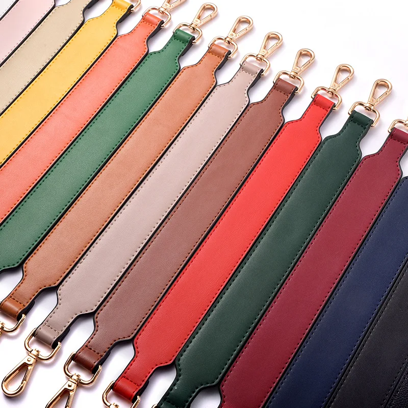 3.5cm wide Bag Handles with Hooks on Both Sides Solid Color Short Handle Strap Leather Durable Bag Handle Stylish Hand Strap