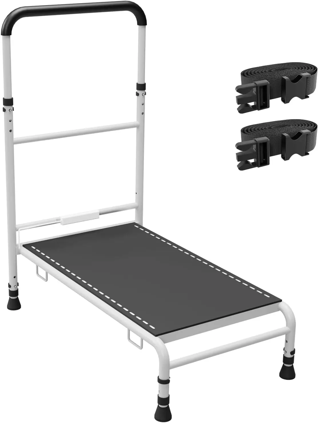 Step Stool with Motion Sensor LED Light, Bed Assist Handle, Elderly Assist Grab Bar with 1 Non-Slip Bed Rail, Sturdy Steel Const