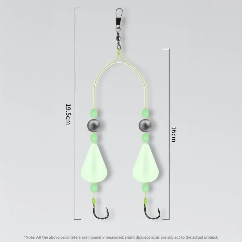 Keine Schwimmanpassung, Anti-Boden-Angelhaken, leuchten im Dunkeln, doppeltes Design, hoher Auftrieb, perfekt für Anfänger-Angler. – Detail 9