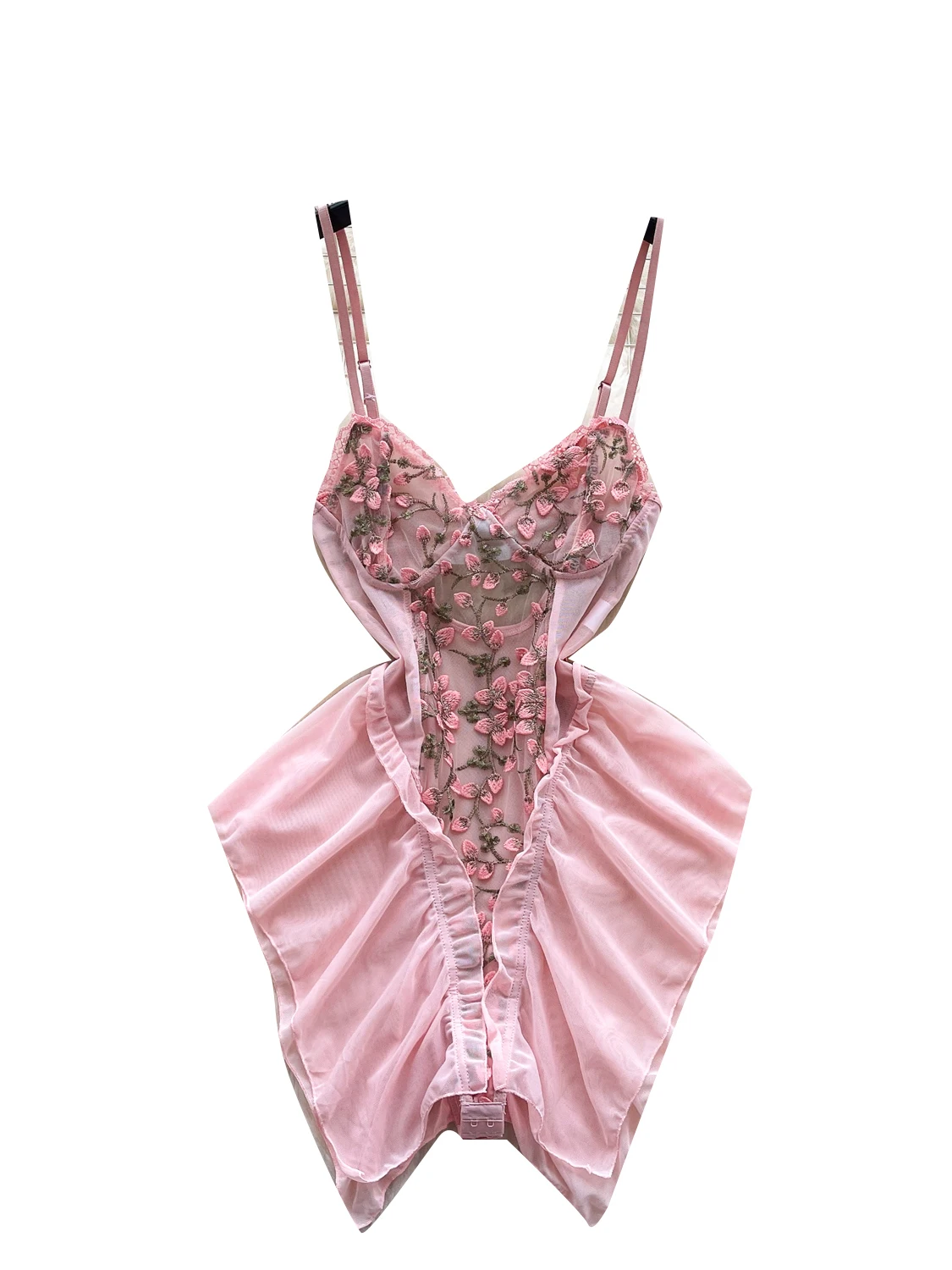 الحلو الثقيلة التطريز كشكش تقليم قطعة واحدة الصيف المرأة عالية الخصر مربوط ort Sve سترة ملابس داخلية مثير تخفيف Sle