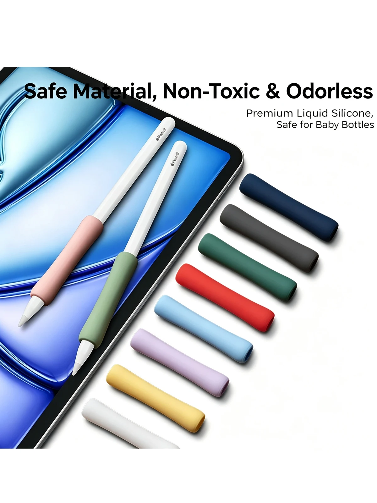 Suitable for Apple Pencil Touch-Sensitive Silicone Protective Pen Sleeve and Grip, Solid Color, Durable, Ergonomic Design, Suitable for Writing and Precise Control. view 6