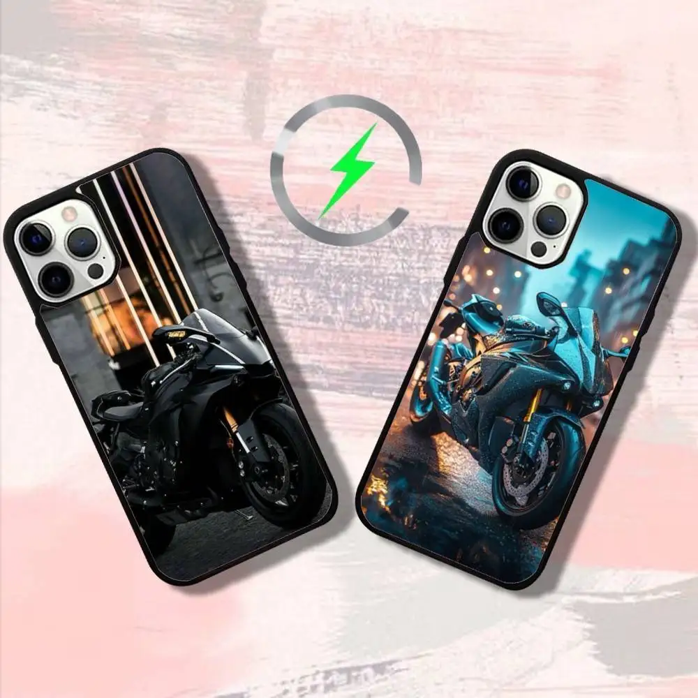 

Bike Y-YZF RS Phone Case For iPhone 16,15,14,13,12,11,Pro,Max,Plus,Mini,SE4,E Magnetic Magsafe Wireless Charging