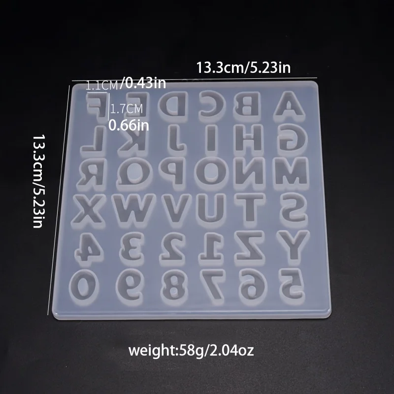 Small 26 Capital Letters Resin Silicone Mold Letter Epoxy Mold DIY Jewelry Making Accessories Digital Keychain Mold