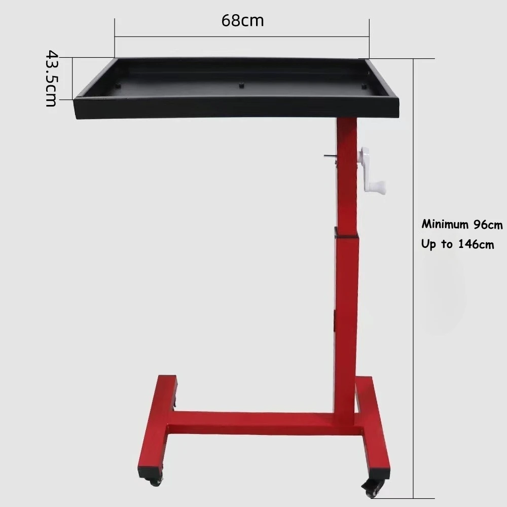 Car Maintenance Workbench Toolbox Tool Cart with Mute Wheels Workshop Holder Cabinet Garage Workbench Adjustable Tray view 3