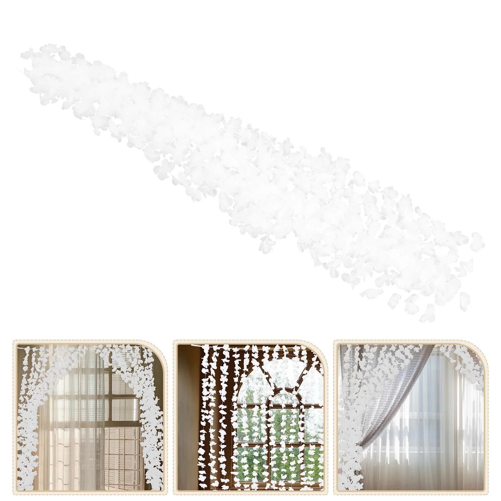 

Flower Curtain Backdrop Artificial Beaded Drape Indoor Outdoor Wedding Party Elegant White Floral Decoration Floral Wall