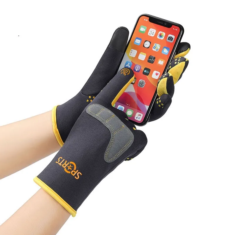 Thermal Fleece Cycling Gloves Autumn Winter Sport Full Finger Mittens MTB Road Bike Touch Screen мотоперчатки Running Men Women