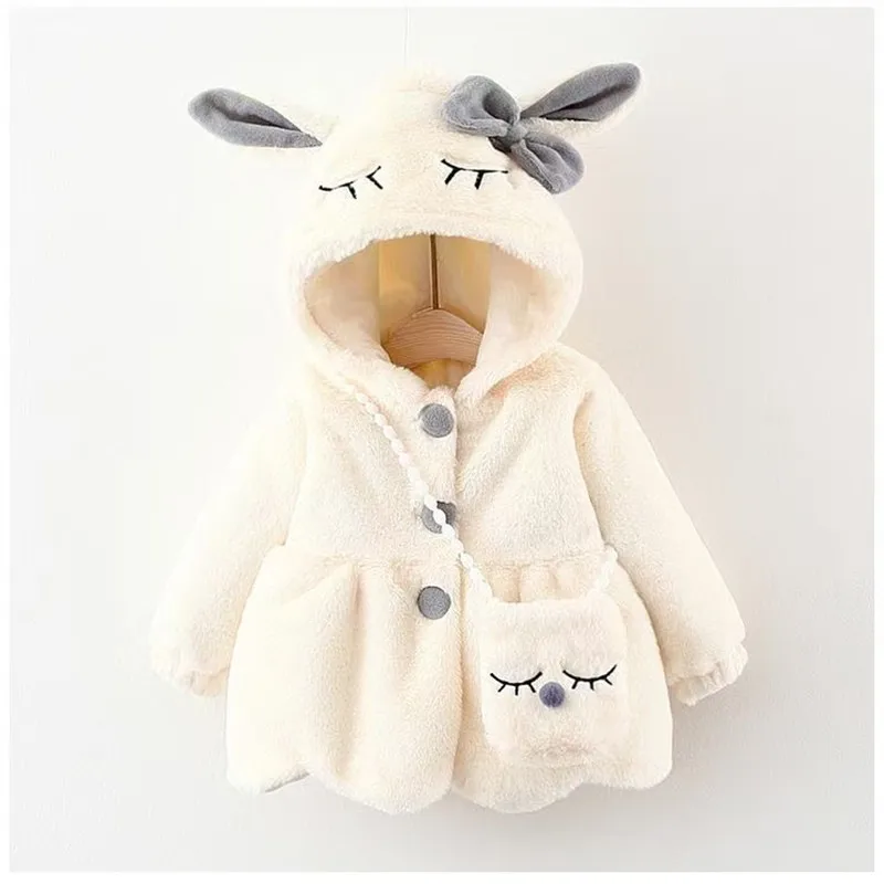 

Kids Girl Baby Coat Autumn/Winter New Style Children's Thick Hooded Jacket Cotton Clothes Girl Top 80-130cm