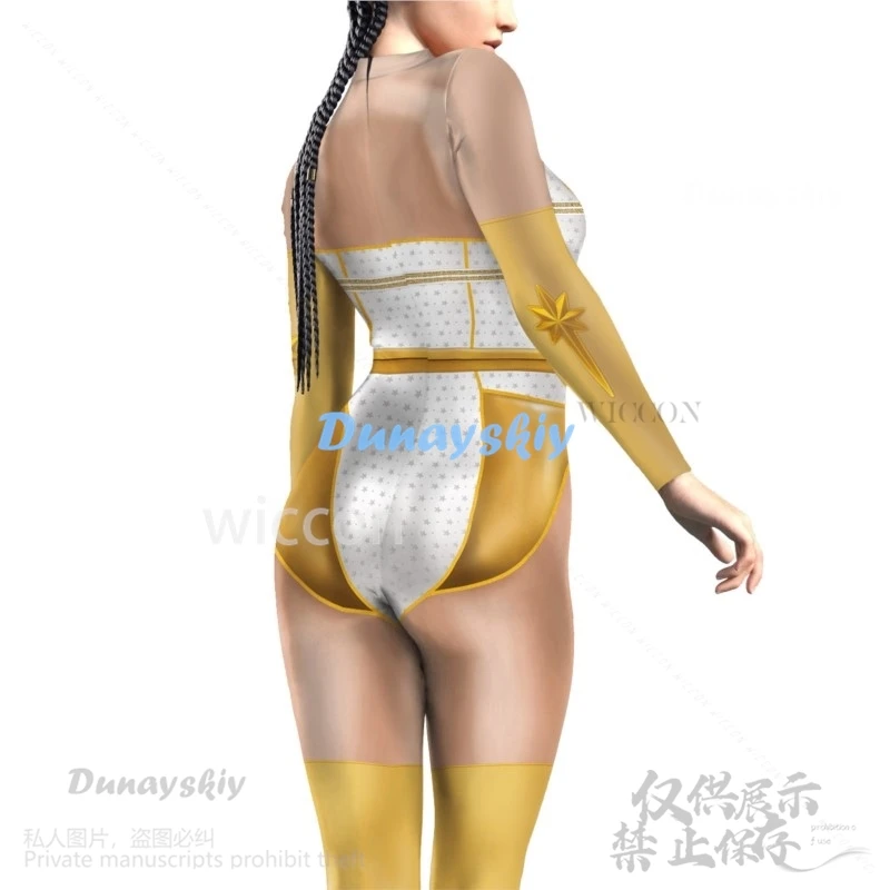 Anime Movie Cos Star Hero Light Cosplay Costume Roleplay Jumpsuit Sexy Girls Women Zentai Party Christmas Bodysuit Halloween Cos