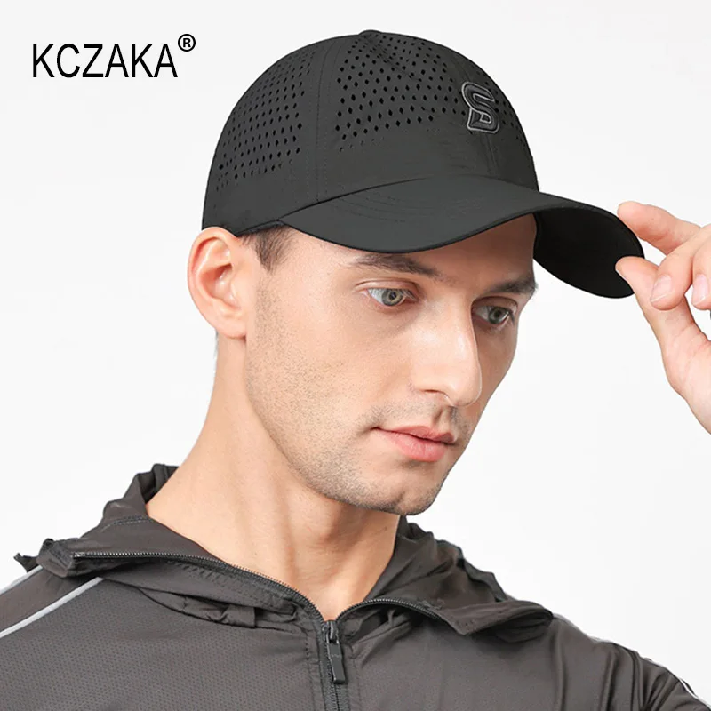 Brand Men's Mesh Quick Dry Baseball Cap Summer Sports Snapback Caps Unisex Ultra Thin Breathable Sun Hats Running Fishing Caps