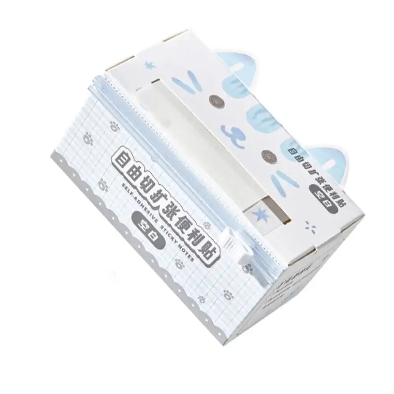 Y1UB Repositionable Adhesive Note Paper Roll with Cutter for Temporary Labels