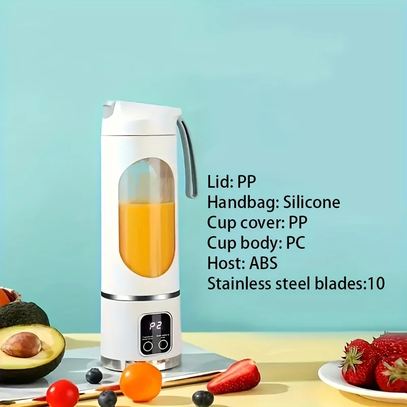 Electric Juicer Cup 12 Blades Milkshake Machine USB Portable Fruit Milk Mixing Tool Mini Fresh Juice Portable Blender For Home