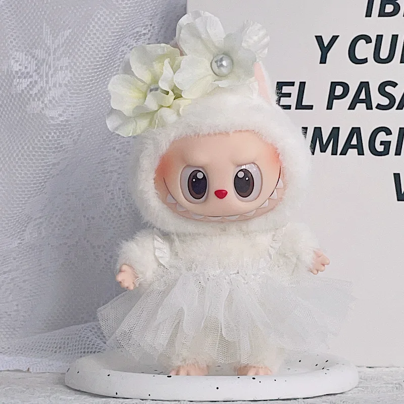 Roupas de boneca Labubu de 1 a 3 geração de 17 cm |   Saia de balé arco-íris e saia de renda |   Roupas para acessórios de pingentes de pelúcia Labubu