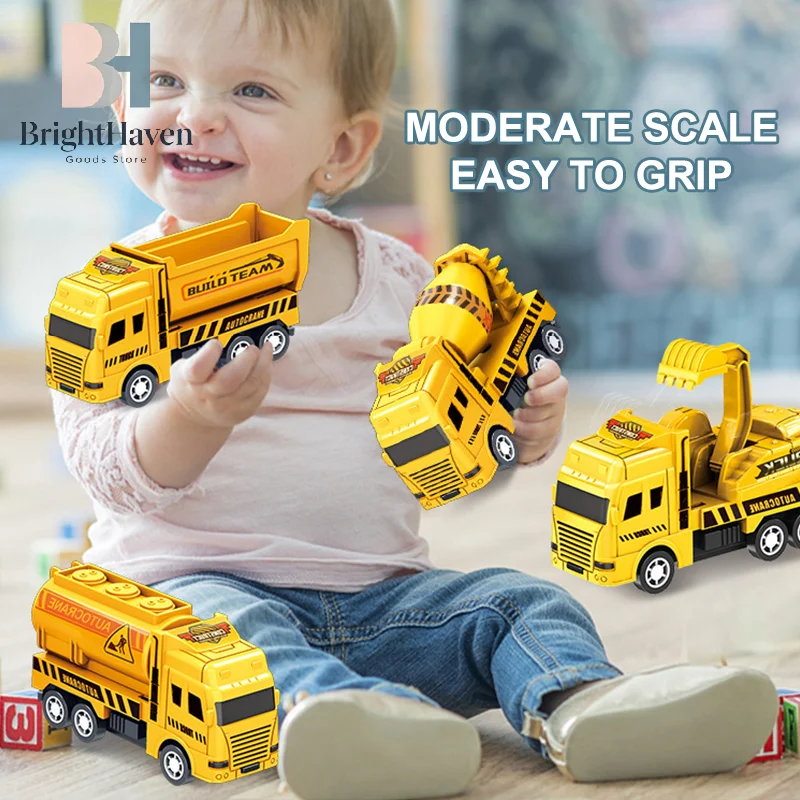 

1 Pc Educational Cars Children Kid Pull Back Toy Warrior Engineering Vehicle Model Four Mini Cars B.H