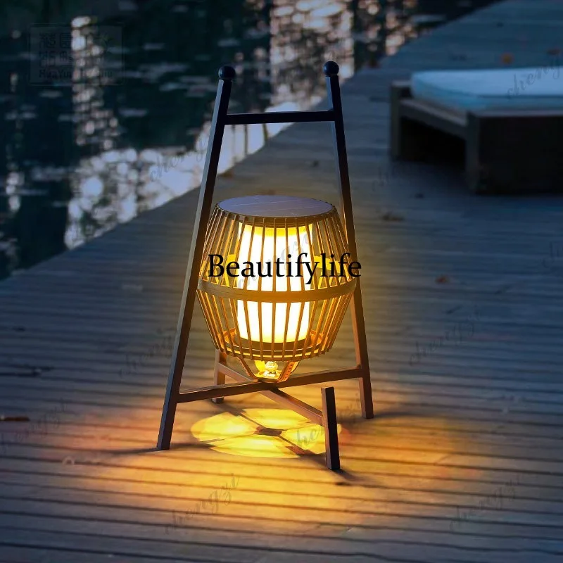 Solar portable LED lawn, floor lamp charging removable atmosphere waterproof outdoor